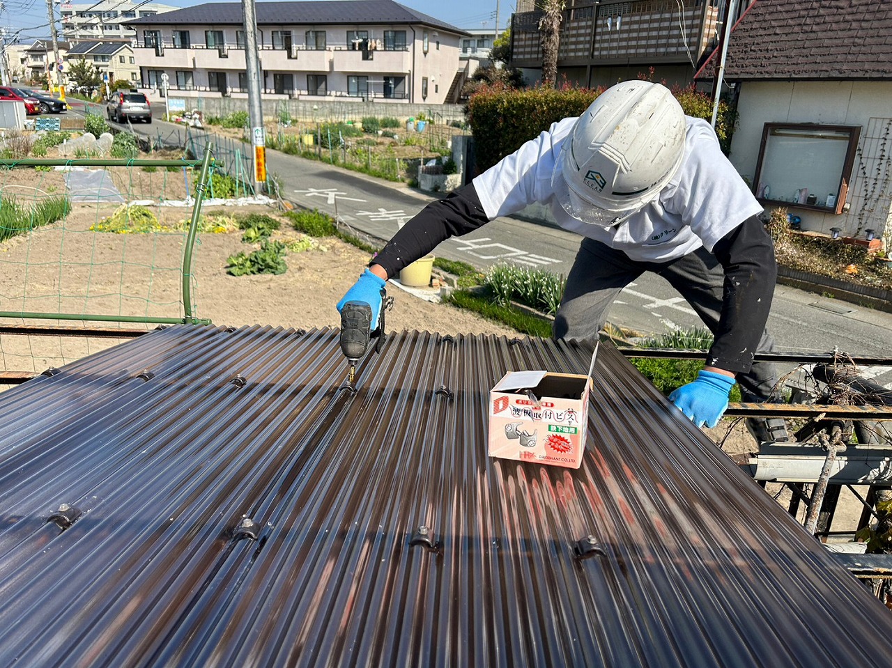 波板修繕工事　甲府市